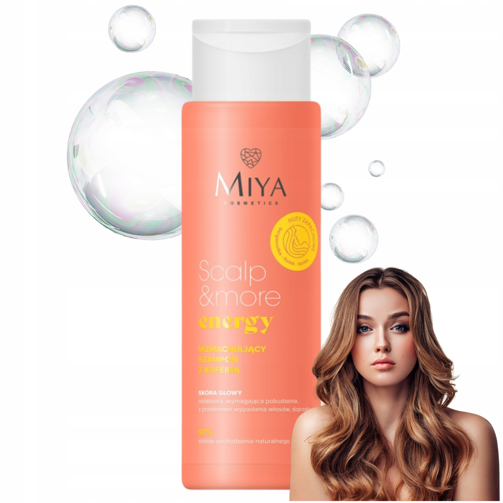 Miya Scalp More Energy Wzmacniający Szampon z Kofeiną dla Włosów Osłabionych z Problemem Wypadania 300ml