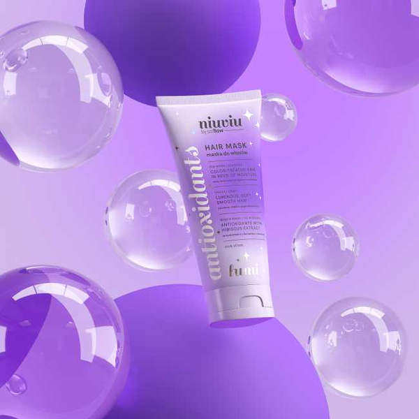 Niuviu Lumi Maska do Włosów Farbowanych Intensywne Nawilżenie i Ochrona Koloru 200ml