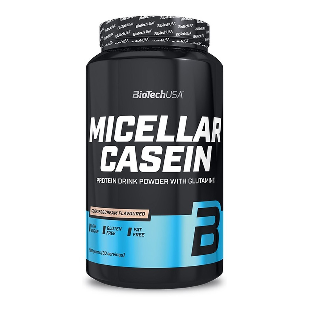 BioTechUSA Micellar Casein Truskawkowa Wolnowchłanialne Białko Na Noc 908g