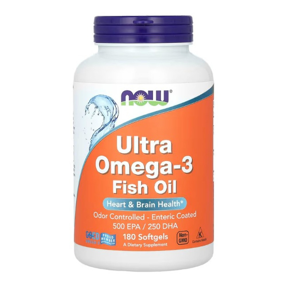 Now Foods Ultra Omega-3 Wspomaga Pracę Serca i Mózgu 180 Kapsułek