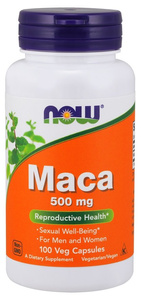 Now Foods Maca 500mg Peruvian Ginseng Vitality Support 100 Capsules