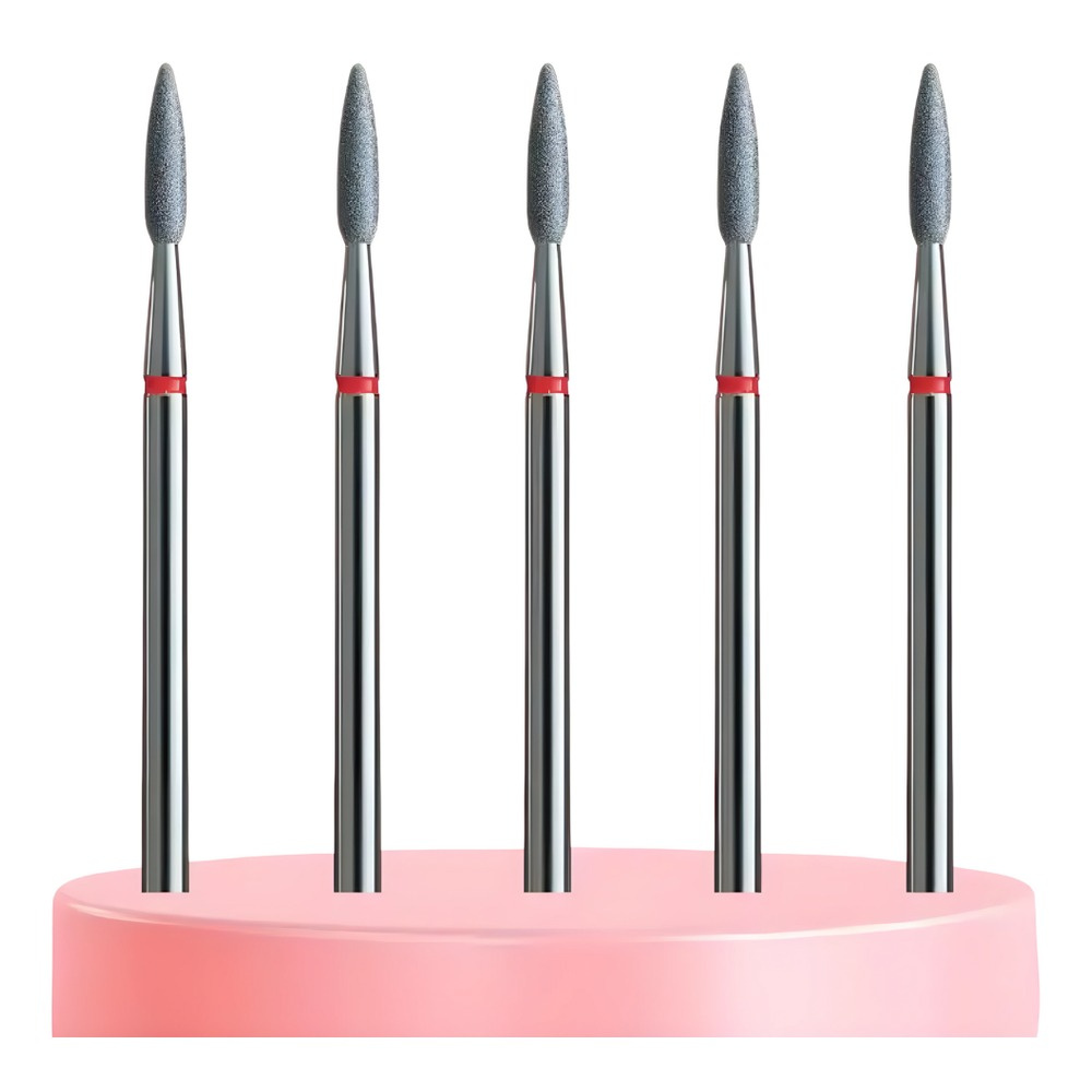 IQ Nails Professional Cuticle Care Diamond Drill Bits Smooth Fine Flame Zestaw do Skorek 5 Sztuk