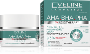 Eveline 3 X Acid Therapy AHA BHA PHA Miracle Nawilżający Krem na Dzień i na Noc 50ml