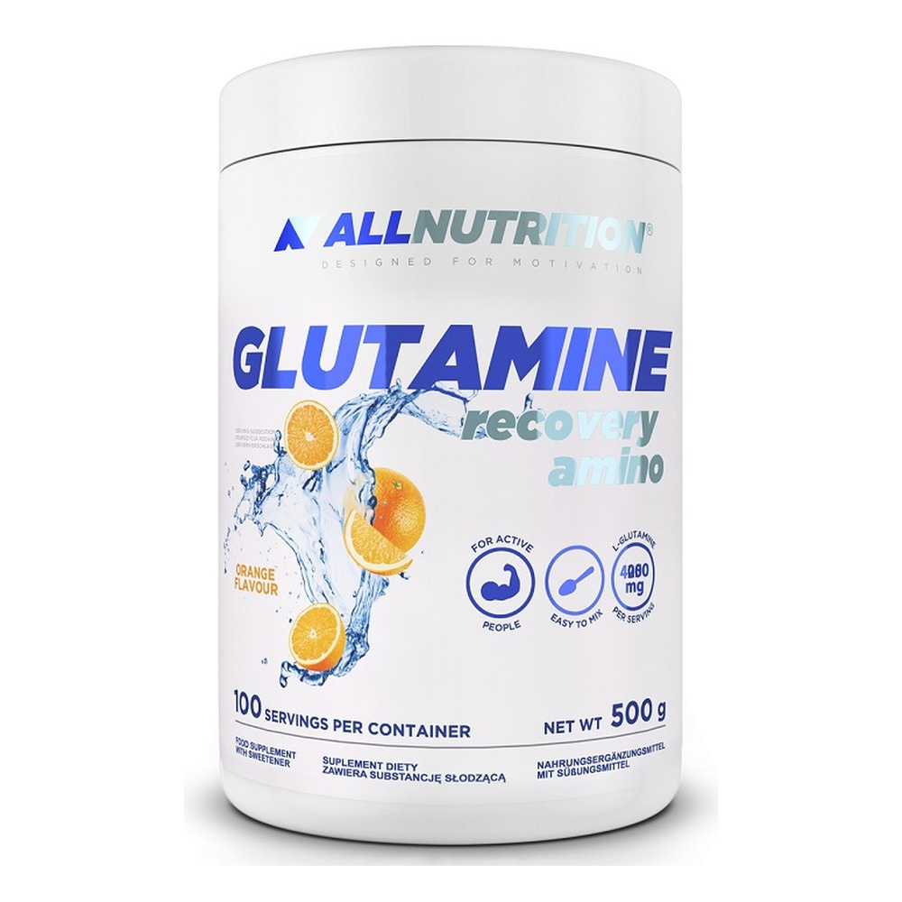Allnutrition Glutamine Recovery Amino L-glutamina z tauryną i witaminą C Pomarańcza 500g