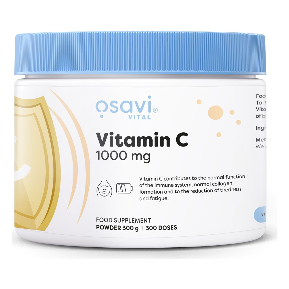 Osavi Witamina C w Proszku 1000mg na Odporność i Wsparcie Kolagenu 300g