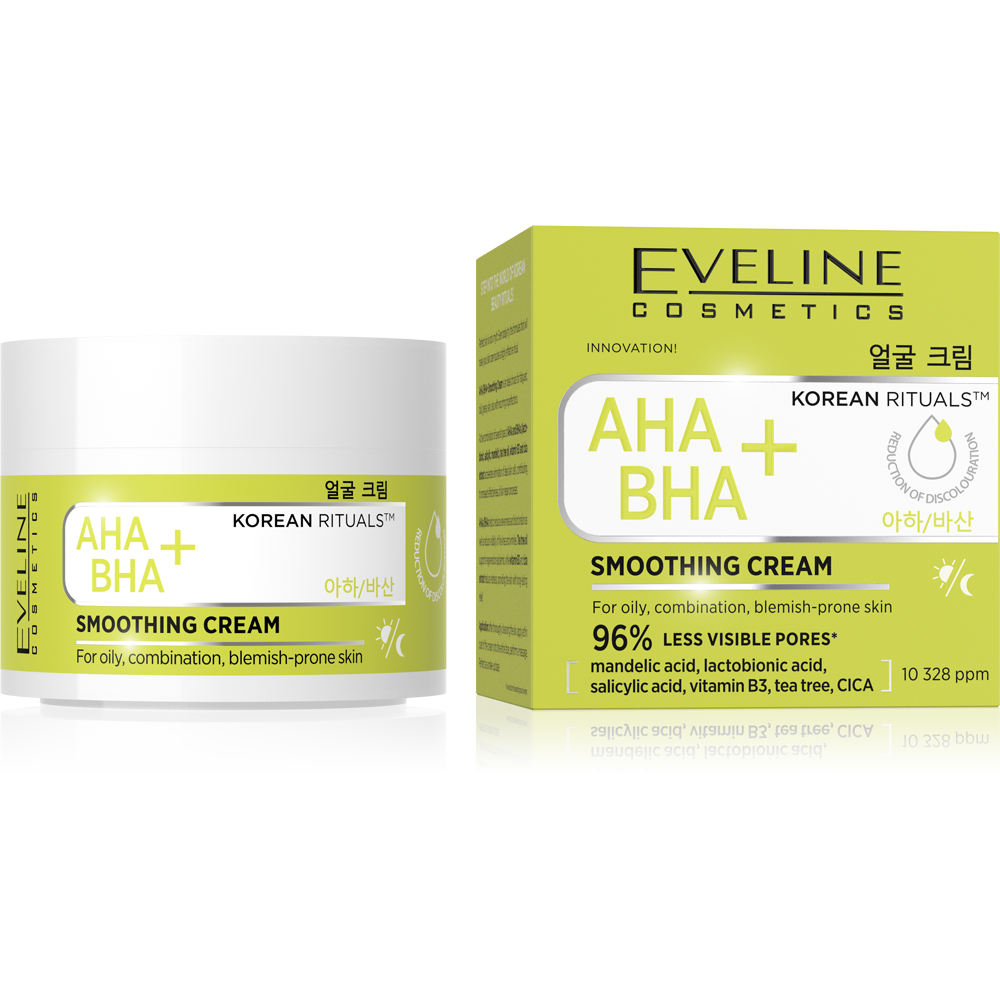 Eveline Korean Rituals AHA BHA+ Smoothing Cream for Oily Combination and Problematic Skin 50ml
