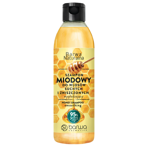 Barwa Naturalna Wygładzający Miodowy Szampon dla Włosów Suchych i Zniszczonych 300ml