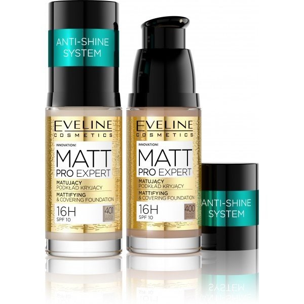 Eveline Matt Pro Expert Matting Covering Foundation No. 401 Cool Beige 30ml