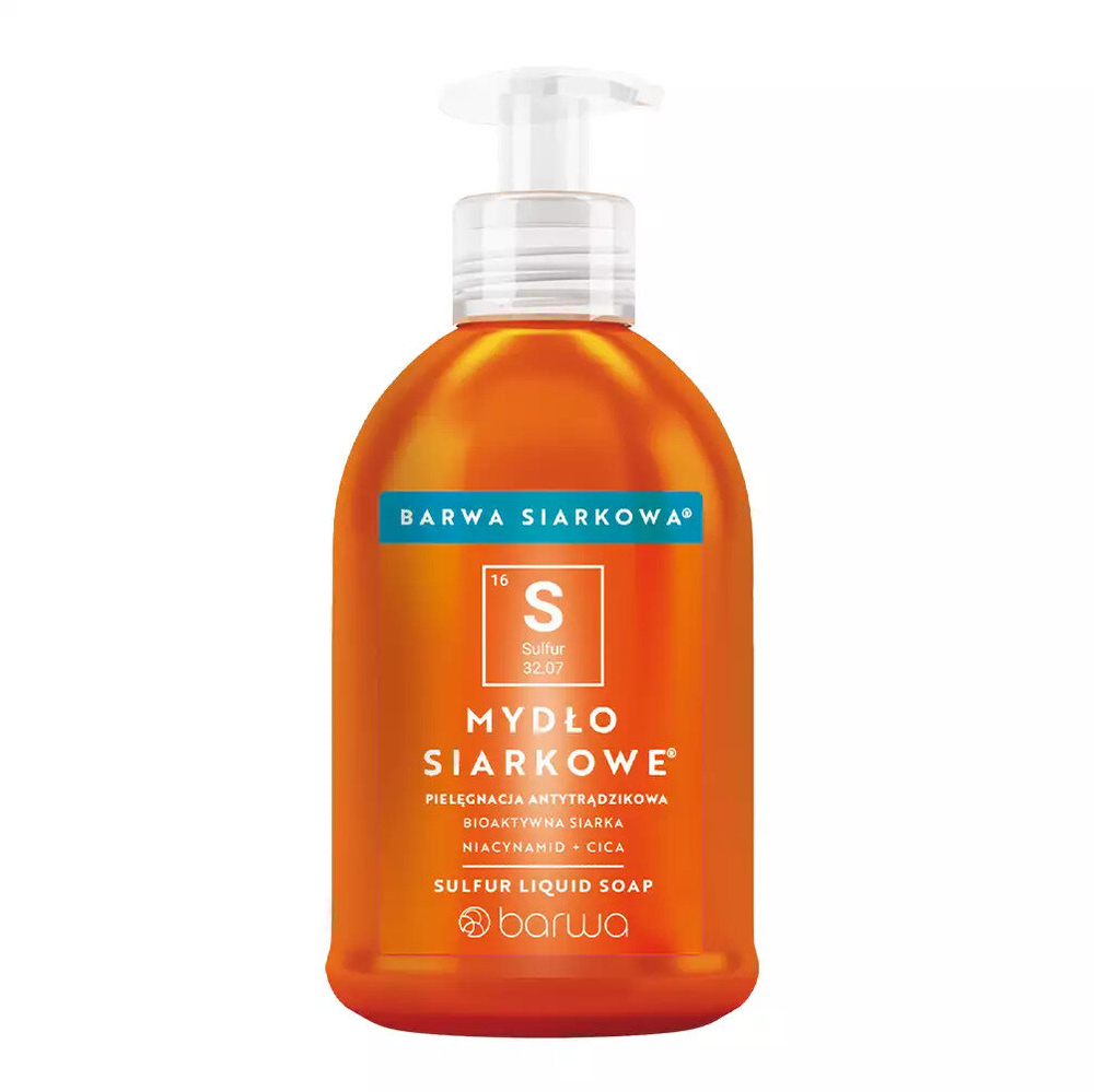 Barwa Sulfur Anti-Acne Liquid Soap with Niacinamide 300ml