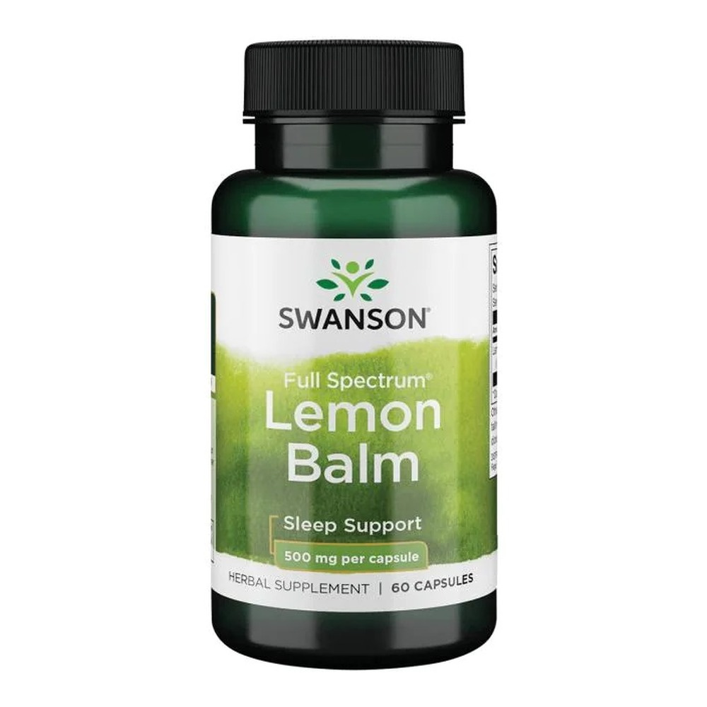 Swanson Full Spectrum Lemon Balm 500mg Melisa Lekarska 60 Kapsułek