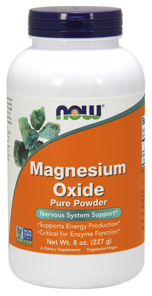 NOW Foods Magnesium Oxide Powder Pure Magnesium Powder for Healthy Muscles and Nervous System 227g