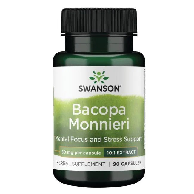 Swanson Bacopa Monnieri 10:1 Extract 50mg 90 Capsules