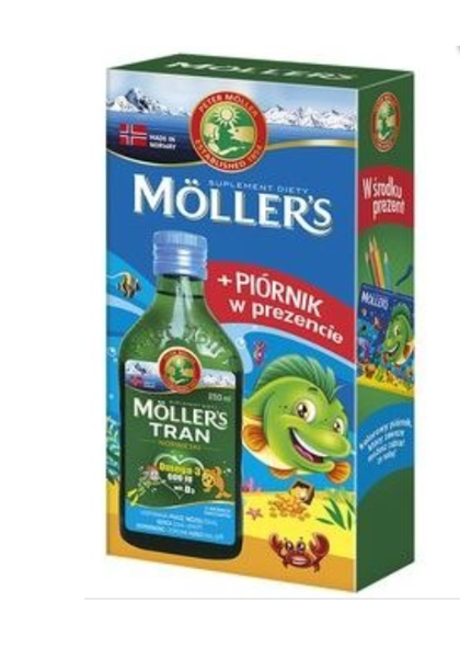 MOLLERS Tran Norwegian fruit - 250ml + pencil case