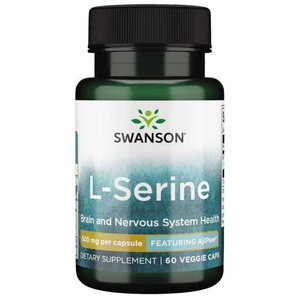 Swanson L-Serine 500mg Supports Nervous System Function 60 Capsules