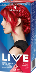 Schwarzkopf Live Ultra Brights Or Pastel Hair Colour Pillar Box Red 92
