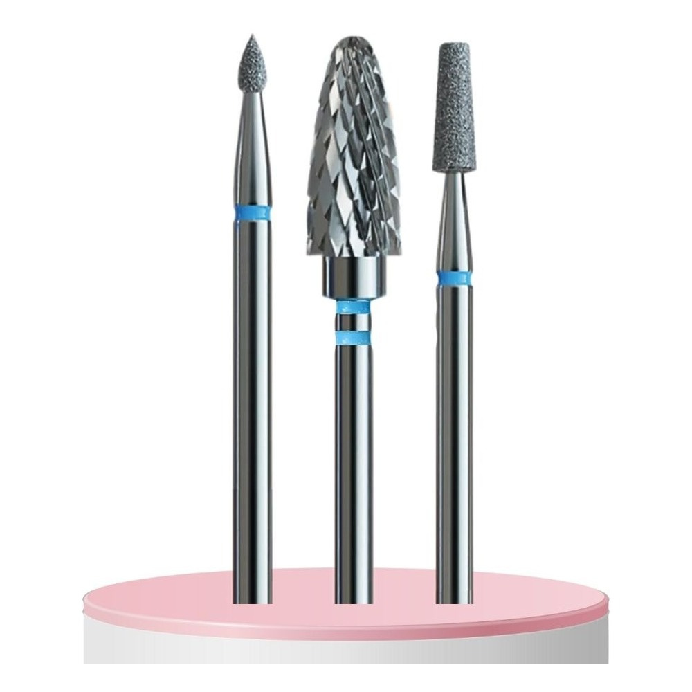 IQ Nails Frezy Węglikowe i Diamentowe dla Leworęcznych Stylistek 3szt