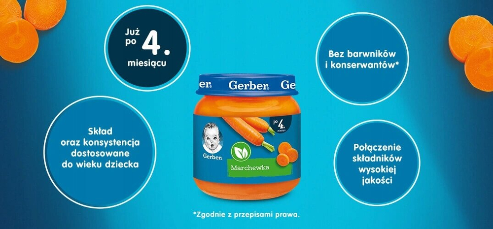 Gerber Marchewka dla Niemowląt po 4. Miesiącu Życia 80g