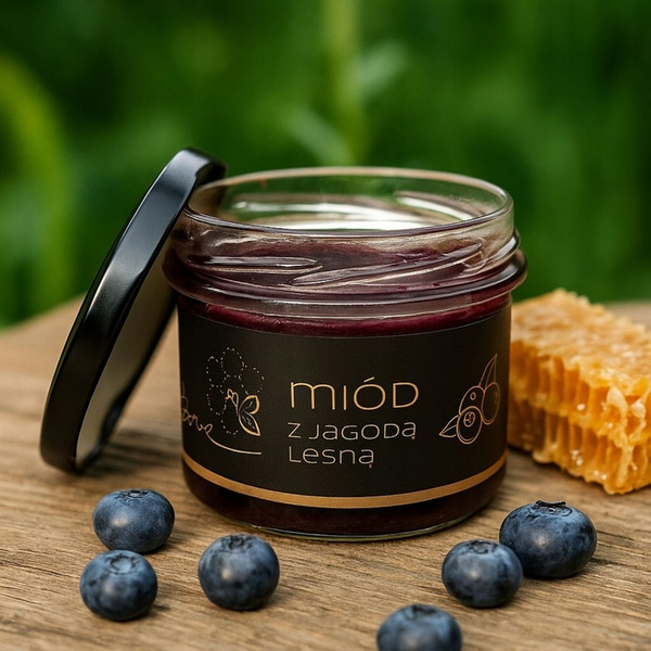 Bona Miód z Jagodą Leśną Naturalny Pyszny Smak 245g