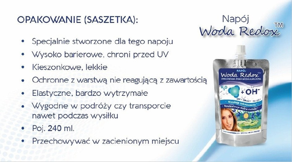 Redox Woda Jonizowana Żywa Woda Alkaliczna ph 9,5 240ml