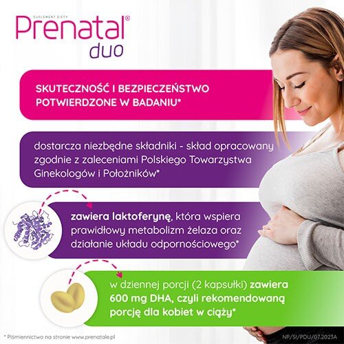 Prenatal Duo Wsparcie w Przebiegu Ciąży 30 Tabletek + 60 Kapsułek