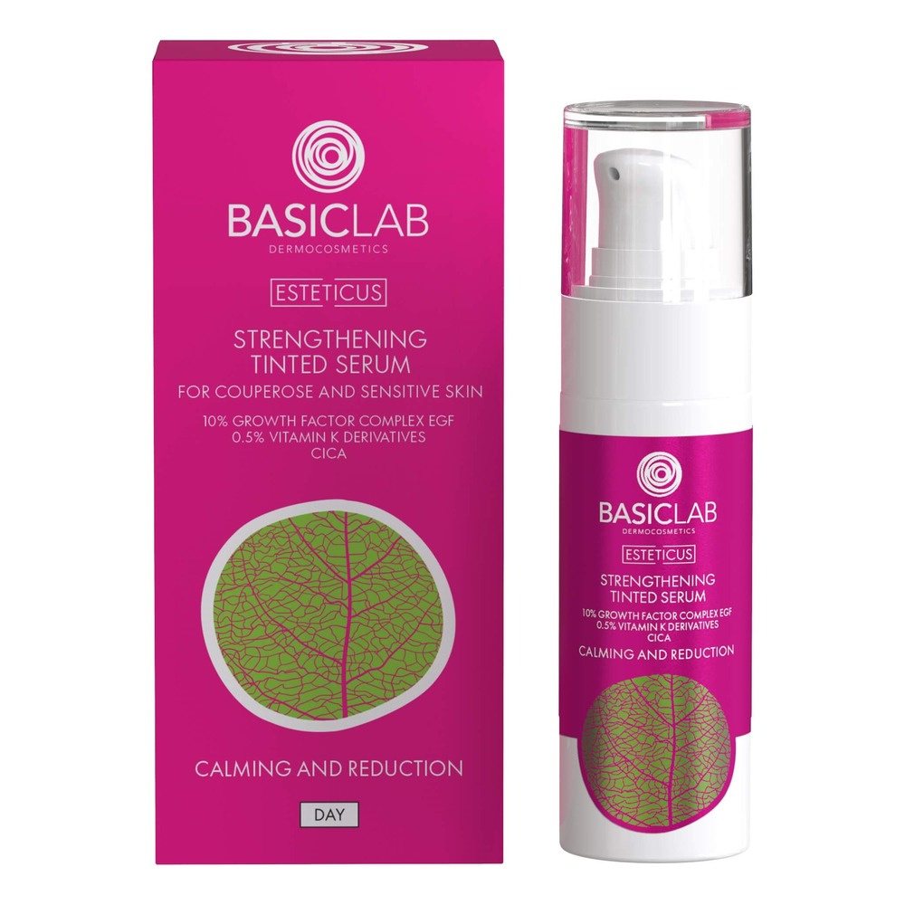 BasicLab Wzmacniająco-tonizujące Serum do Skóry Naczynkowej i Wrażliwej 30ml