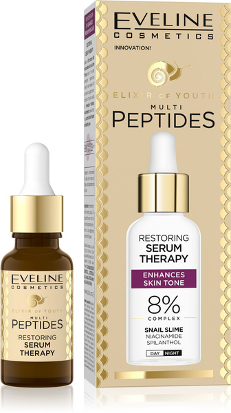 Eveline Elixir Of Youth Multi Peptides Serum-Regenerating Treatment for Mature Skin 18ml