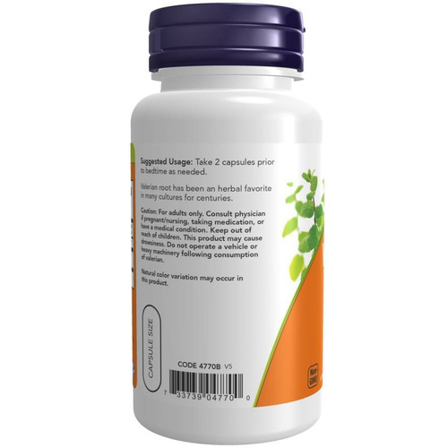 Now Foods Valerian Root 500mg Relaxation and Calmness 250 Capsules