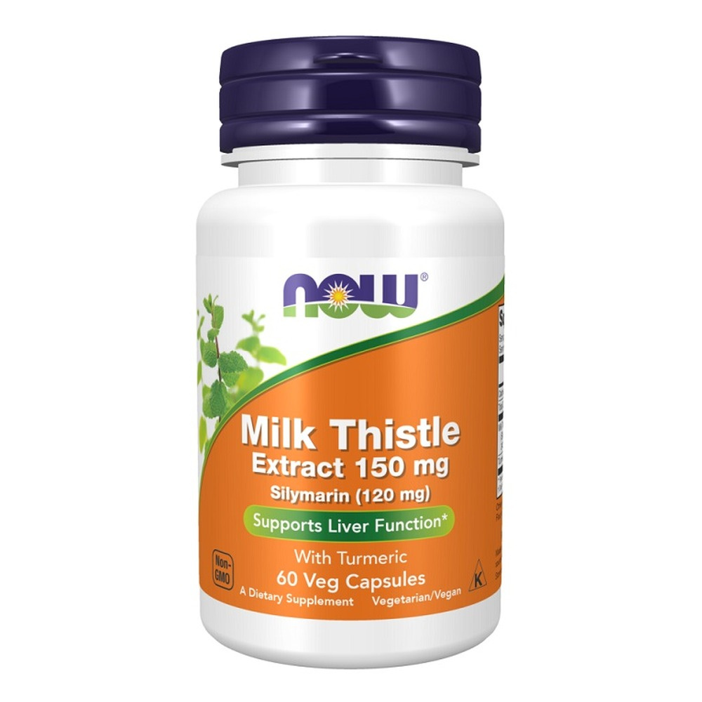 Now Foods Milk Thistle Extract with Turmeric 150mg 60 Vcapsules