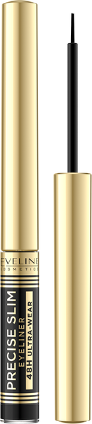 Eveline Precise Slim Ultraprecyzyjny Liner do Oczu Długotrwały Efekt 48H Vinyl Black 2ml
