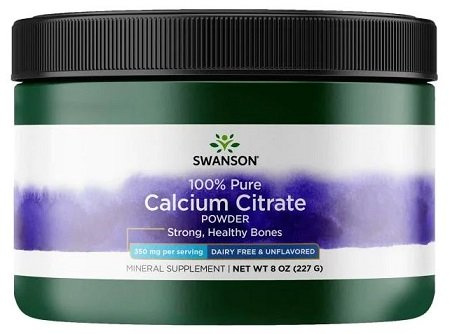 Swanson Calcium Citrate Powder 100% Pure and Dairy-Free 227g