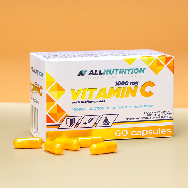 Allnutrition Vitamina C z Bioflawonoidami 1000mg Wspomagająca Układ Odpornościowy 60 Kapsułek