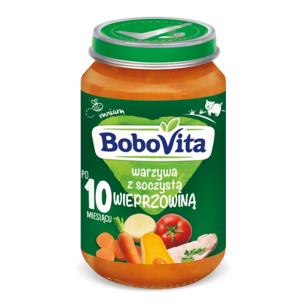 BoboVita Juicy Pork with Vegetables Dish for Babies after 10th Month 190g