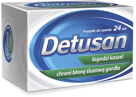 Detusan Pastylki do Ssania Łagodzące Kaszel u Palaczy 24 Sztuki