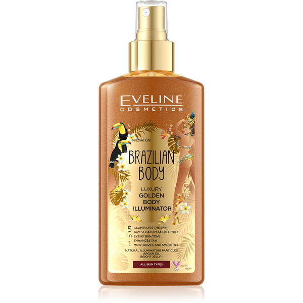 Eveline Brazilian Body Luksusowy Złoty Rozświetlacz do Ciała 150ml