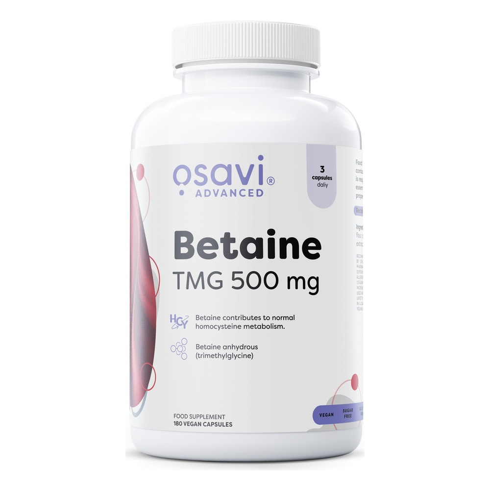 Osavi Betaine TMG Anhydrous Betaine 500mg 180 Vegan Capsules