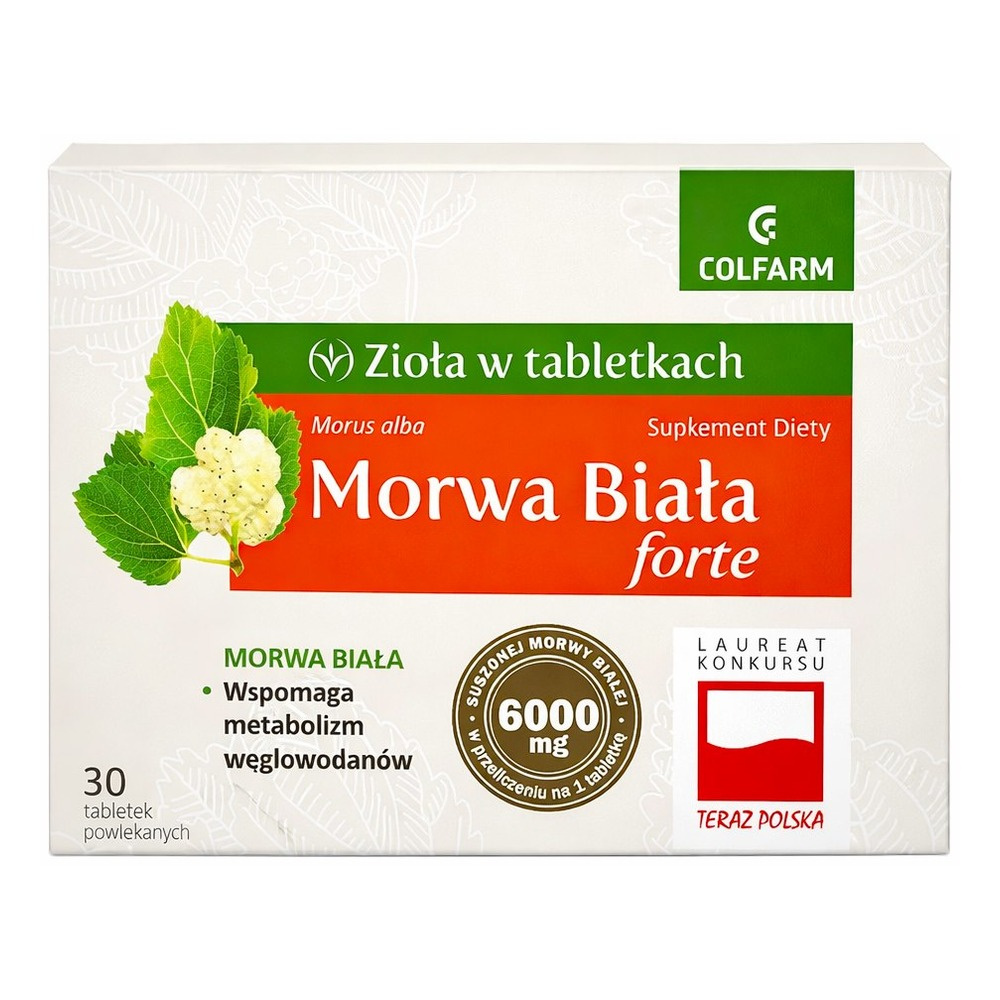 Colfarm White Mulberry Forte 600mg Extract 60 Tablets