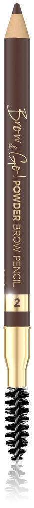 Brow&Go Powder Precyzyjna Kredka Pudrowa do Brwi Nr 2 Medium Brown 1 Sztuka