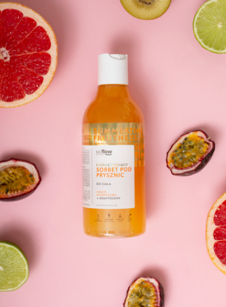 So!Flow by Vis Plantis Egzotyczny Sorbet Pod Prysznic - Luksusowy Żel Z Owoców Tropikalnych, 400 ml