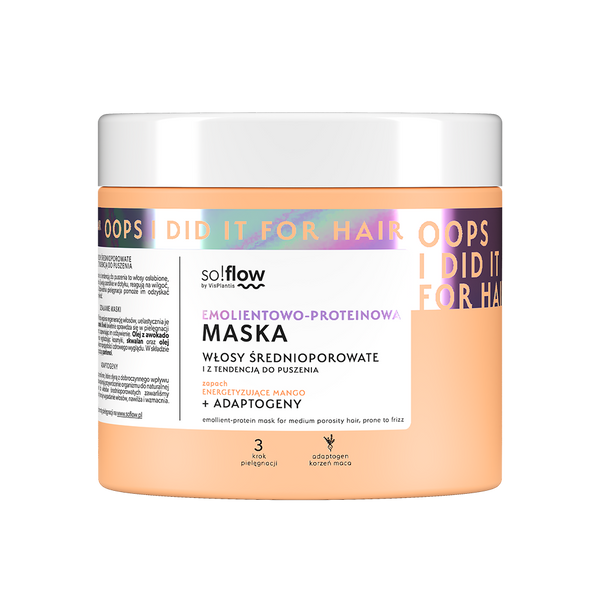 So!Flow Emollient Protein Mask for Medium Porosity Hair with a Tendency to Frizz 400ml