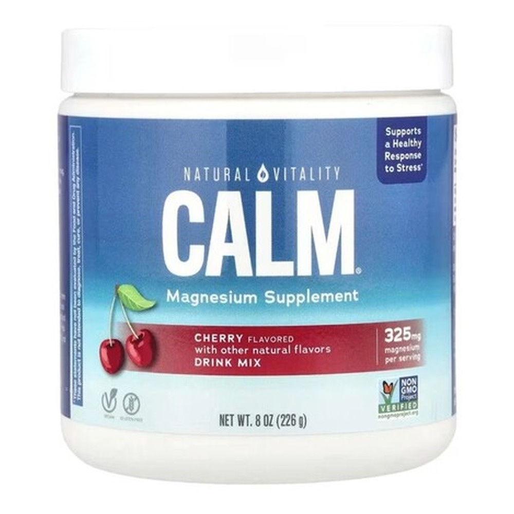 Natural Vitality Calm Magnez w Proszku o Smaku Wiśniowym na Stres i Relaks 226g