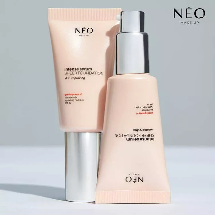 Neo Makeup Intense Serum Sheer SPF 30 Nawilżający Podkład Nr 00 Alabaster z Efektem Glass Skin 30ml
