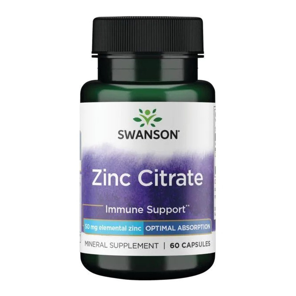 Swanson Zinc Citrate 50mg 60 Capsules