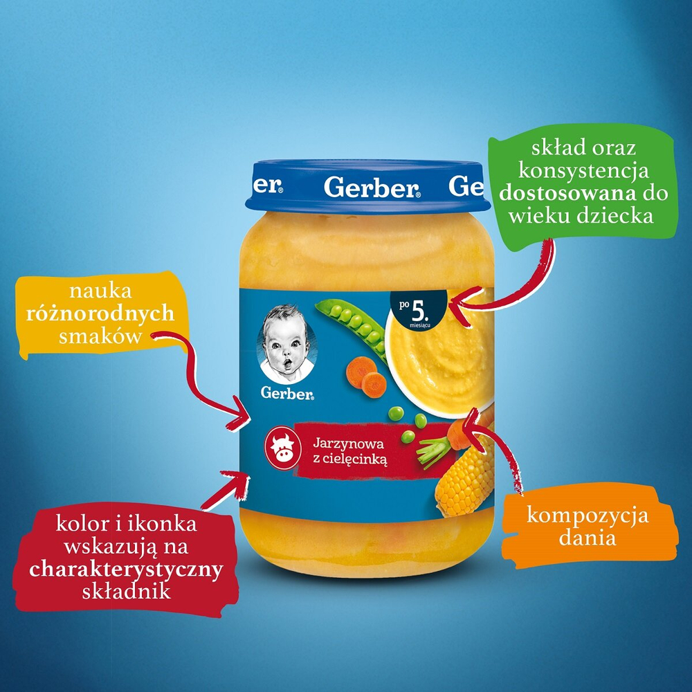 Gerber Broth with Veal for Babies after Month 9 190g