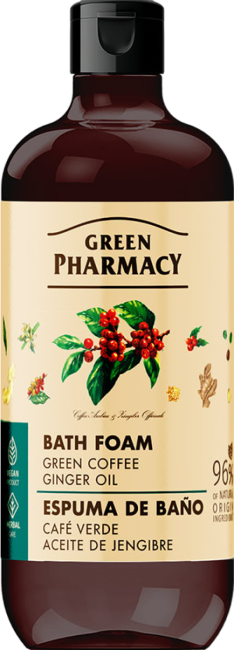 Green Pharmacy Bath Foam Green Coffee and Ginger Oil 500ml