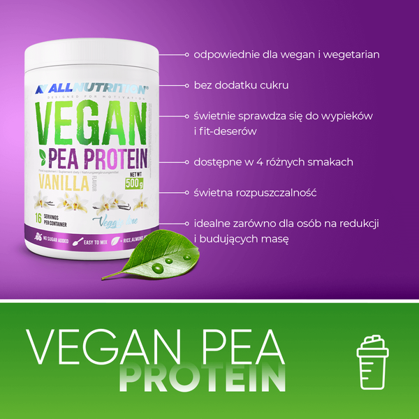 Allnutrition Vegan Pea Protein Vanilla 500g