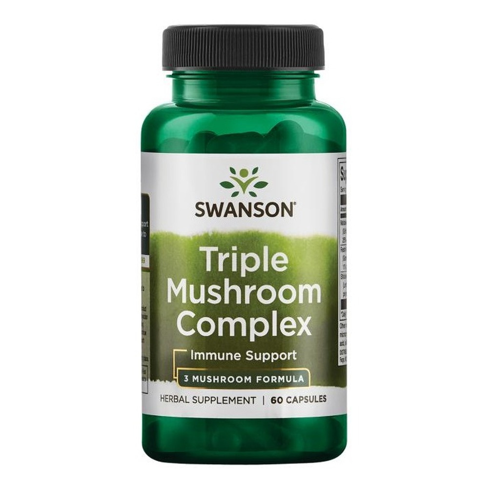 Swanson Triple Mushroom Standardized Complex Supports Immune System 60 Capsules