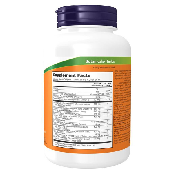 Now Foods Prostate Health Clinical Strength Wspiera Zdrowie Gruczołu Krokowego 90 Kapsułek