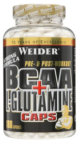 Weider BCAA + L-Glutamine Caps - 180 caps