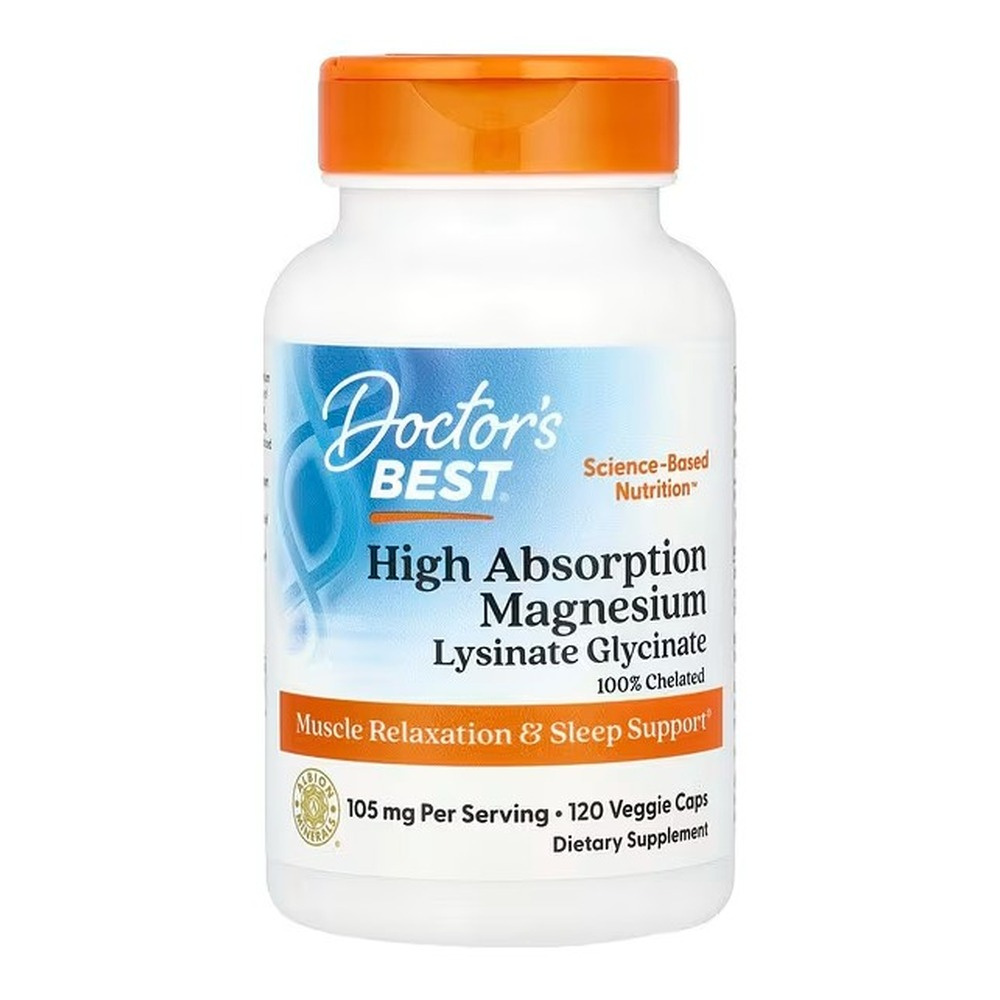 Doctor's Best High Absorption Magnesium, 105mg Capsules 120 vcaps