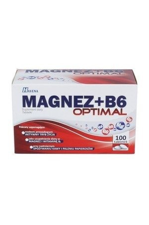 Magnez B6 Optimal Aktywny Tryb Życia Układ Nerwowy 100tabl.